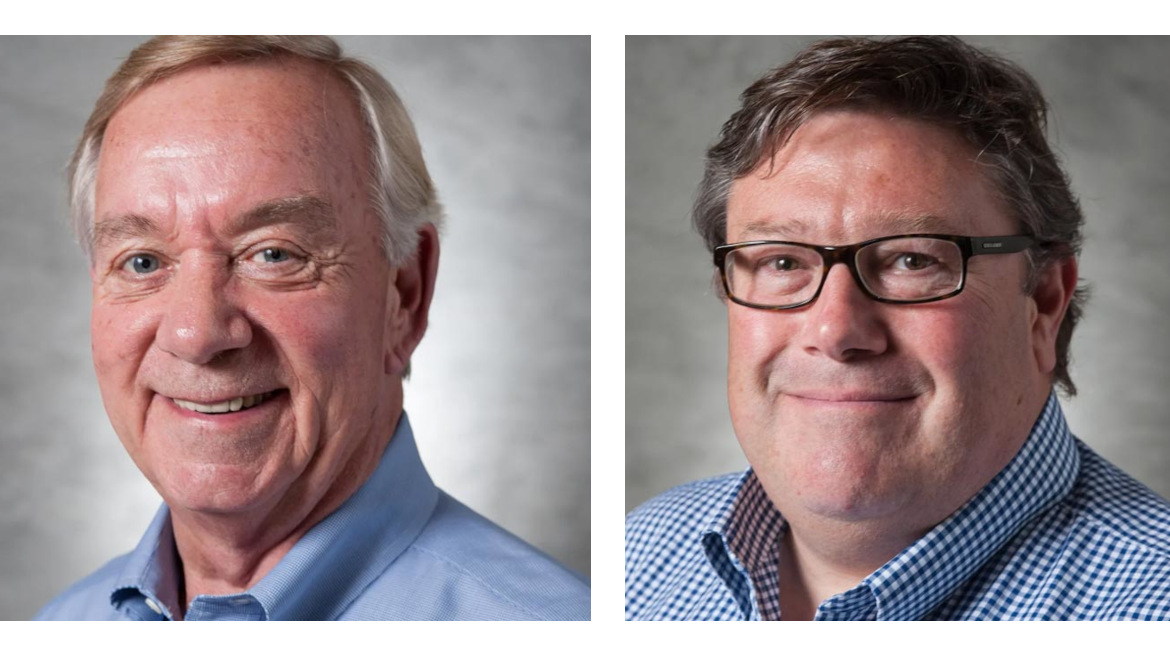 Head shots of Fred V. Keenan Lifetime Achievement Award recipients, Brian Tuohey and Jim Lewis.